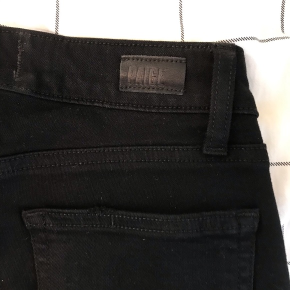 Paige black distressed stretchy denim jeans verdugo - Picture 7 of 8